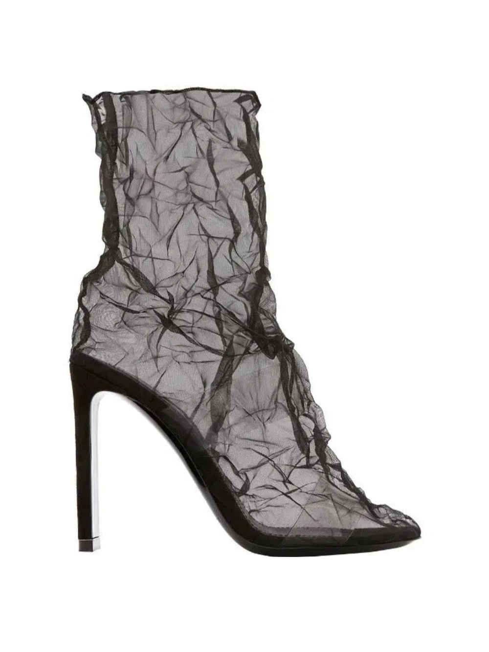 Nicholas Kirkwood Black Sheer Mesh Ankle Boot